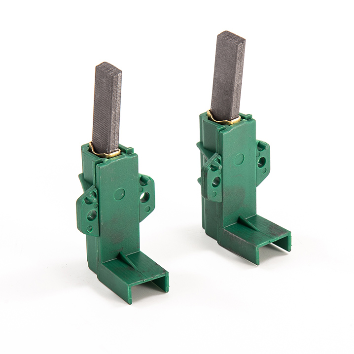 WHOLESALE MANUFACTURER# WASHING MACHINE CARBON BRUSH WITH GREEN PLASTIC CASING # SIZE IS 5*12.5*36MM