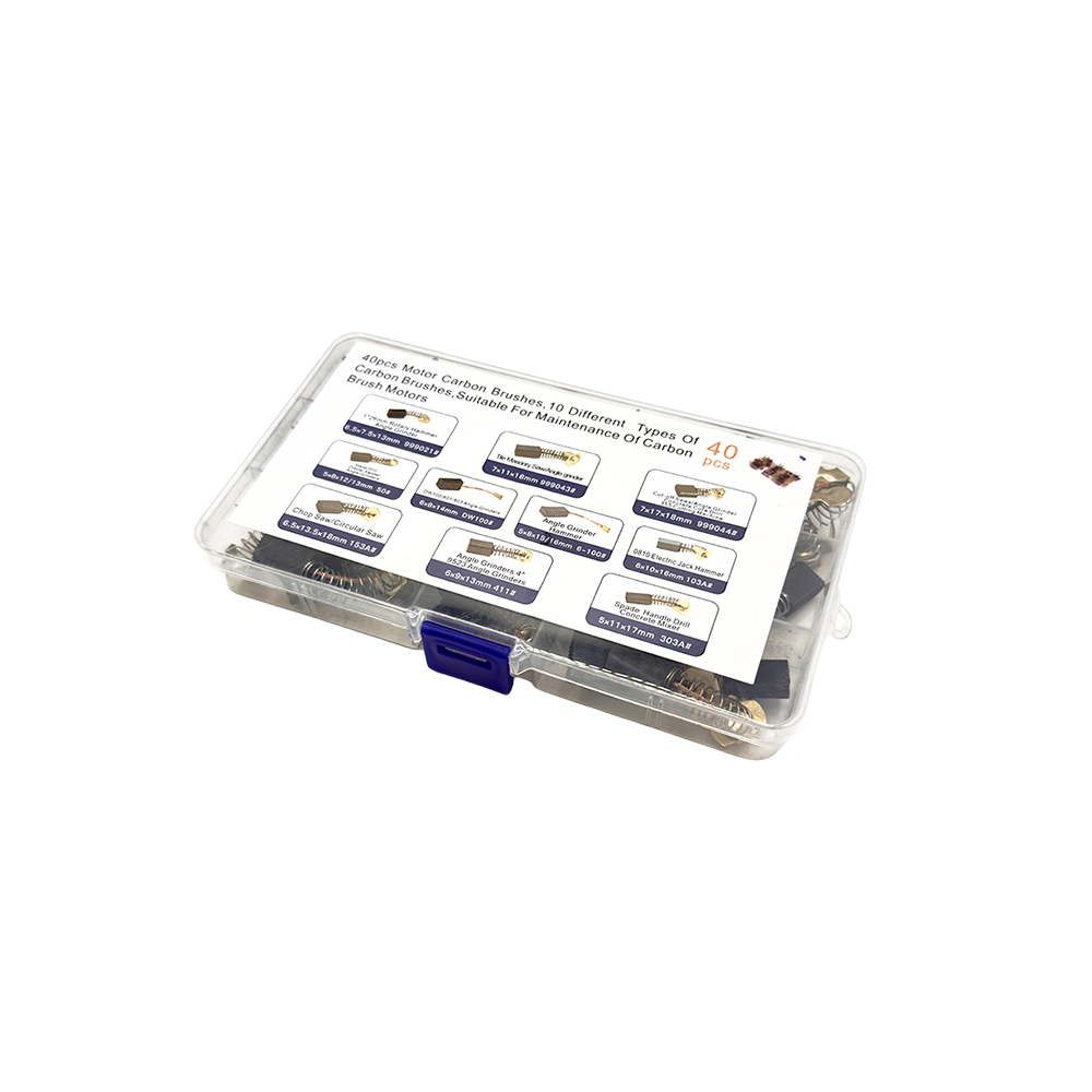 40PCS MOTOR CARBON BRUSHES# 10 DIFFERENT TYPES OF CARBON BRUSHES# SUITABLE FOR MAINTENANCE OF CARBON
